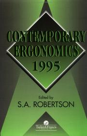 Cover of: Contemporary Ergonomics