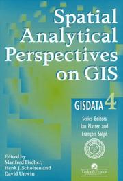 Cover of: Spatial analytical perspectives on GIS