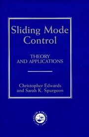 Cover of: Sliding mode control by Edwards, Christopher