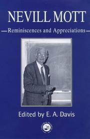 Cover of: Nevill Mott: reminiscences and appreciations