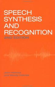 Cover of: Speech Synthesis and Recognition