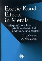 Cover of: Exotic Kondo effects in metals