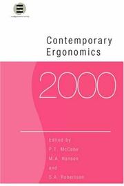 Cover of: Contemporary Ergonomics 2000 (Contemporary Ergonomics)