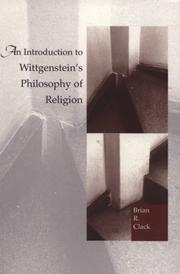 Cover of: An Introduction to Wittgenstein's Philosophy of Religion
