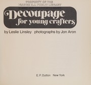Cover of: Decoupage for young crafters