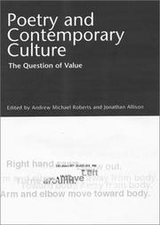 Cover of: Poetry and contemporary culture: the question of value
