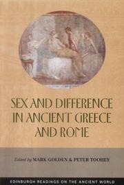 Cover of: Sex and difference in ancient Greece and Rome