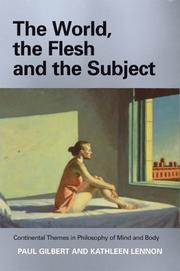 Cover of: The World, the Flesh and the Subject by Henry Toledano