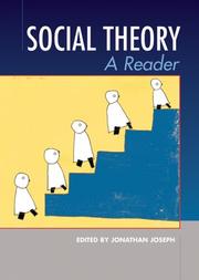 Cover of: Social Theory by Jonathan Joseph