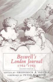 Cover of: Boswell's London Journal, 1762-1763 by James Boswell
