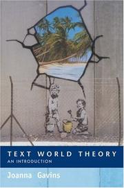 Cover of: Text World Theory by Joanna Gavins
