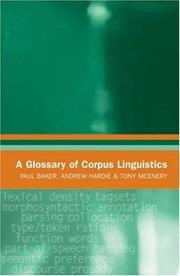 Cover of: A Glossary of Corpus Linguistics (Glossaries in Linguistics)