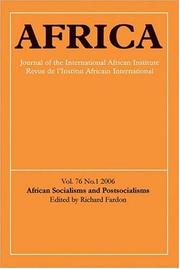 Cover of: African Socialisms and Postsocialisms (Africa)