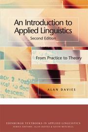 Cover of: An Introduction to Applied Linguistics (Edinburgh Textbooks in Applied Linguistics)