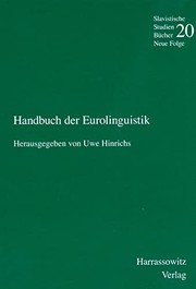 Cover of: Handbuch der Eurolinguistik