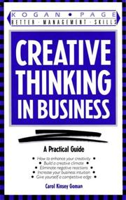 Cover of: Creative Thinking in Business (Better Management Skills)