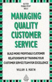 Cover of: Managing Quality Customer Service