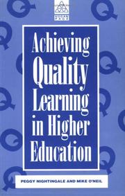 Cover of: Achieving quality learning in higher education