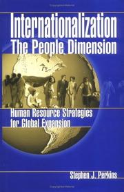 Cover of: Internationalization: the people dimension : human resource strategies for global expansion