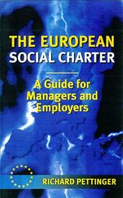 Cover of: The European Social Charter: A Manager's Guide