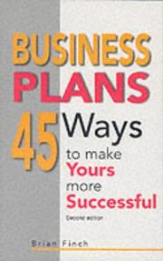 Cover of: Business Plans by Brian Finch, Brian Finch