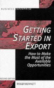 Cover of: Getting Started in Export (Business Enterprise)