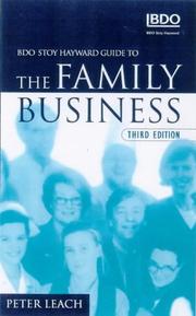 Cover of: Stoy Hayward Guide to the Family Business by Peter Leach