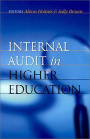 Cover of: Internal audit in higher education