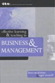 Cover of: Effective learning & teaching in business & management