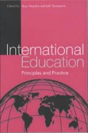 Cover of: International education: principles and practice