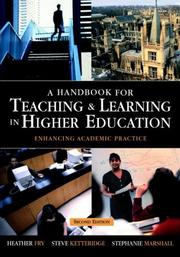 Cover of: A Handbook for Teaching and Learning in Higher Education by Heather Fry