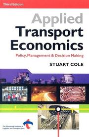 Cover of: Applied Transport Economics by Stuart Cole