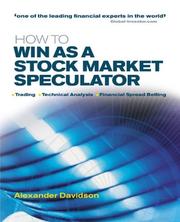 Cover of: How to win as a stock market speculator