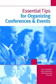 Cover of: Essential tips for organizing conferences and events