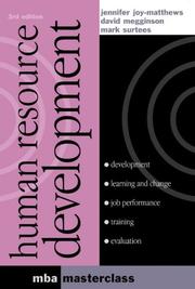 Cover of: Human Resource Development (MBA Masterclass Series)