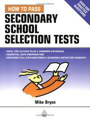 Cover of: How to Pass Secondary School Selection Tests (How to Pass)