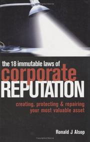 Cover of: The 18 Immutable Laws of Corporate Reputation