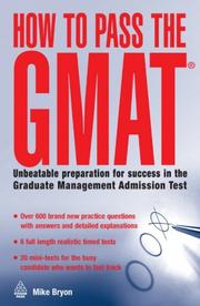 Cover of: How to Pass the GMAT by Mike Bryon, Mike Bryon