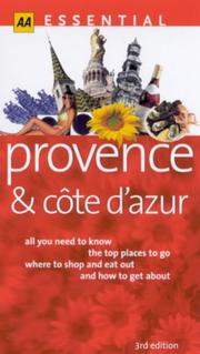 Cover of: Essential Provence and the Cote D'Azur (AA Essential)