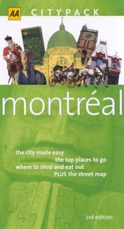 Cover of: Montreal (AA Citypack)