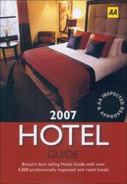 Cover of: AA The Hotel Guide 2007 (Lifestyle Guides Series)