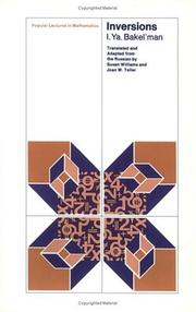 Cover of: Inversions (Popular Lectures in Mathematics) | I. Ya. Bakel