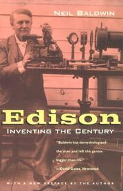 Cover of: Edison by Neil Baldwin