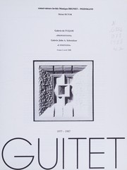Cover of: Guitet, 1977-1987: Galerie de l'UQAM, "propositions" : Galerie John A. Schweitzer, "X positions" : 4 mars-2 avril 1988.