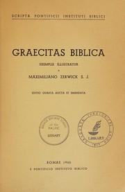 Cover of: Graecitas Biblica: exemplis illustratur