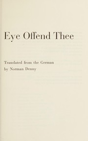 Cover of: If thine eye offend thee.