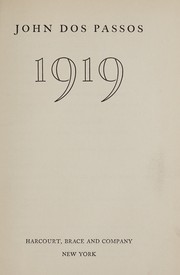 Cover of: 1919