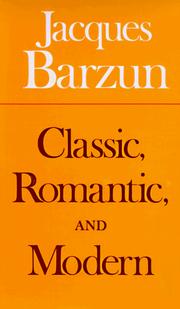 Cover of Classic, romantic, and modern