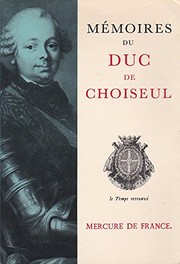 Cover of: Mémoires du duc de Choiseul