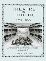 Theatre in Dublin, 1745-1820 Vol. 1 by Greene, John C.